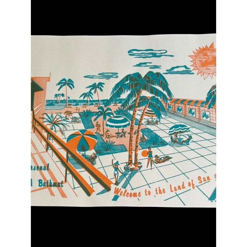 20 Vintage Paper Bathmat Bath Mat Smith-Lee Co. Florida 14 1/4